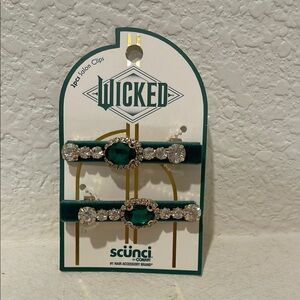 Wicked Scunci Green Hair Clips